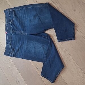 EUC SPANX Shapewear Denim Capri Jeans Women's sz 3X Petite Pull On Pants